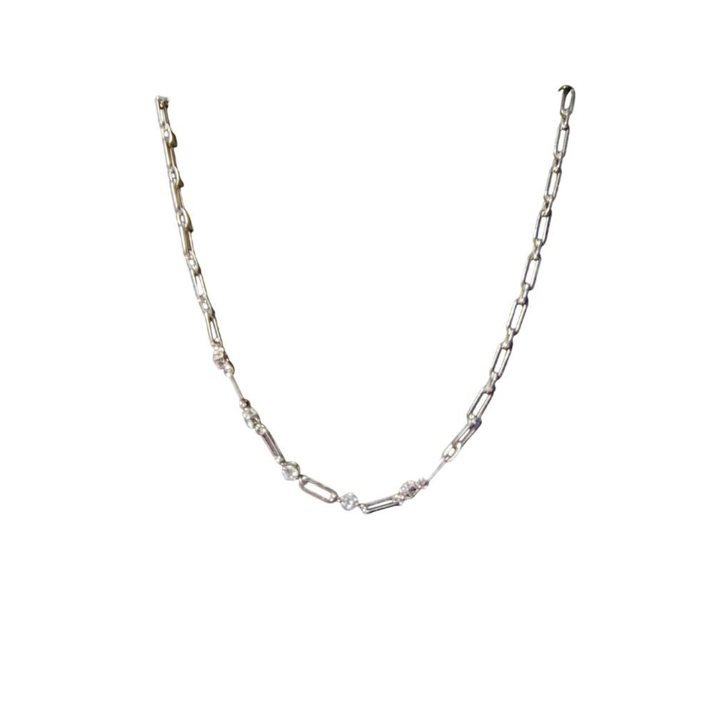 Nomination Italy S Steel CZ Paperclip Necklace
